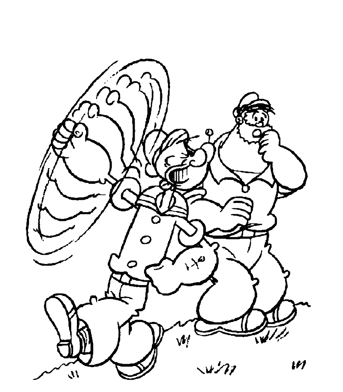 Popeye The Sailor Man Coloring Pages Free