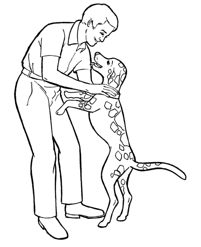 Father's Day Coloring Pages - Happy Father's Day from Man's best 