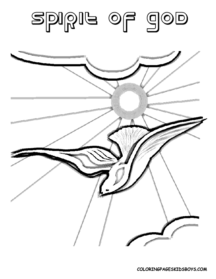 568 Cartoon The Holy Spirit Coloring Pages for Adult