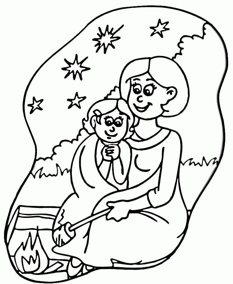 Starry Night Coloring Page | Coloring Pages