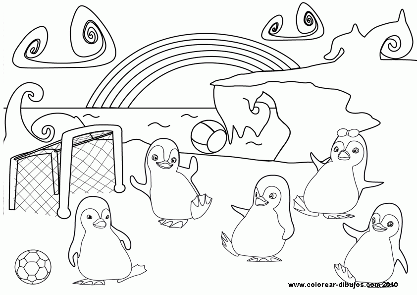 Pingüinos Ozie boo.Dibujos para colorear de Pingüinos Ozie boo 