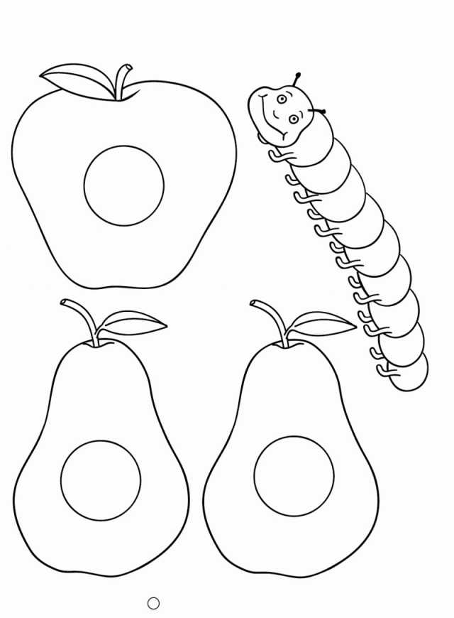 Caterpillar And Three Fruit 277418 Alpaca Coloring Pages