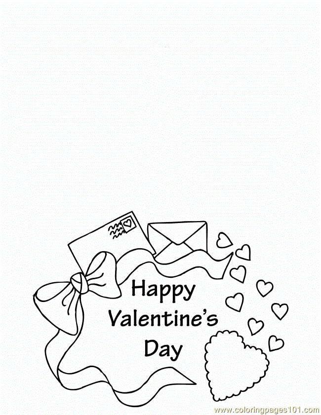 Coloring Pages Valentine Greeting Card 650x841 (Entertainment 