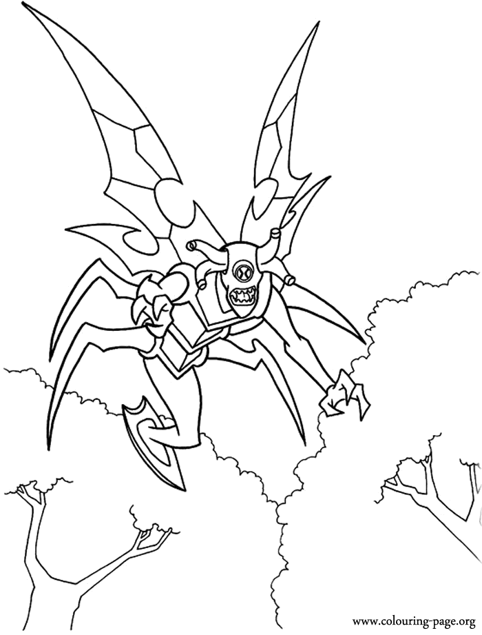 Ben 10 - Stinkfly Alien coloring page