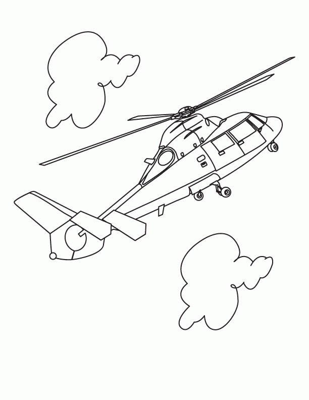 Helicoptors Buildings Coloring Pages