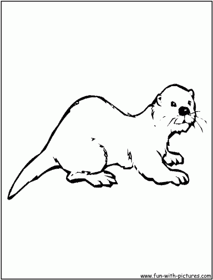 Otter Coloring Page Of Otter | Preschool