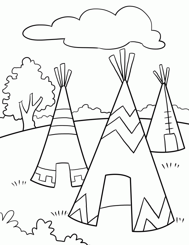 Native American Coloring Pages Taken From American Coloring Pages 