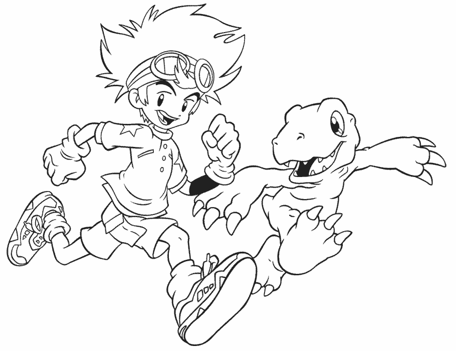 Digimon 5 Cartoons Coloring Pages & Coloring Book