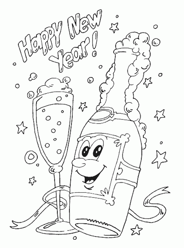 New Year Coloring Pages For Kids - Coloring Home