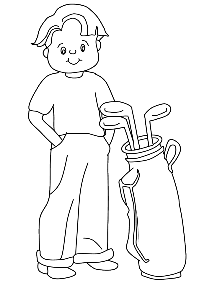 Golf Coloring Page - Coloring Home