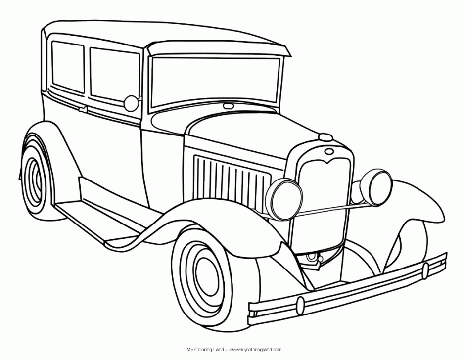 Police Cars Coloring Pages Old Car Coloring Page Kids Coloring 229 