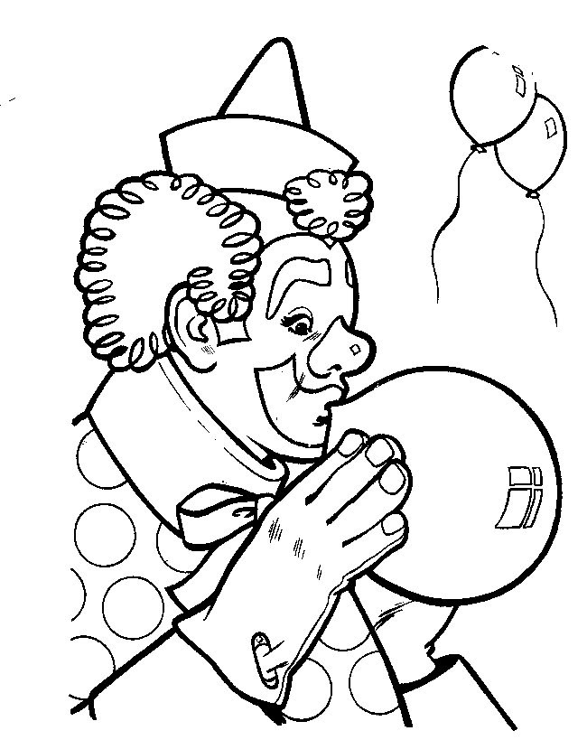 Coloring Pages Marquee Clown