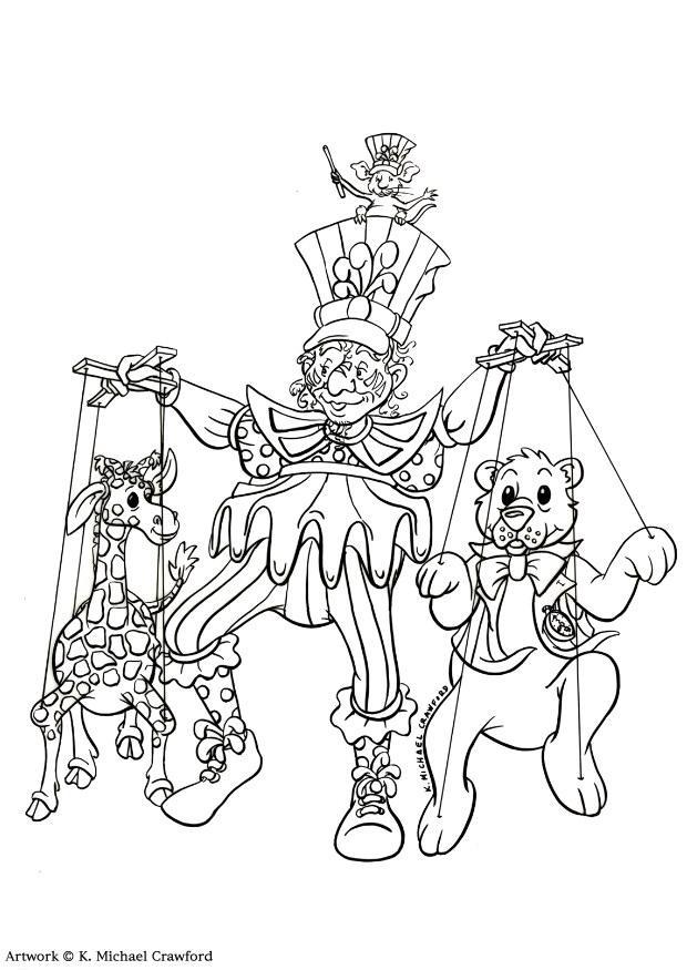 Coloring page puppet show - img 7350.