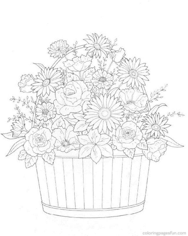 Download Flower Bouquet Coloring Pages - Coloring Home