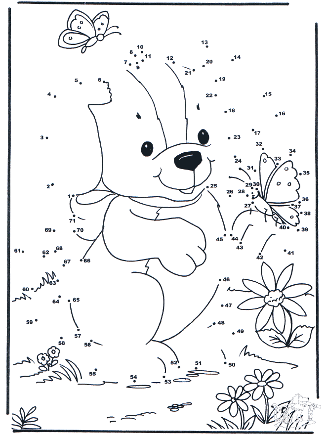 little b with dots Colouring Pages (page 2)