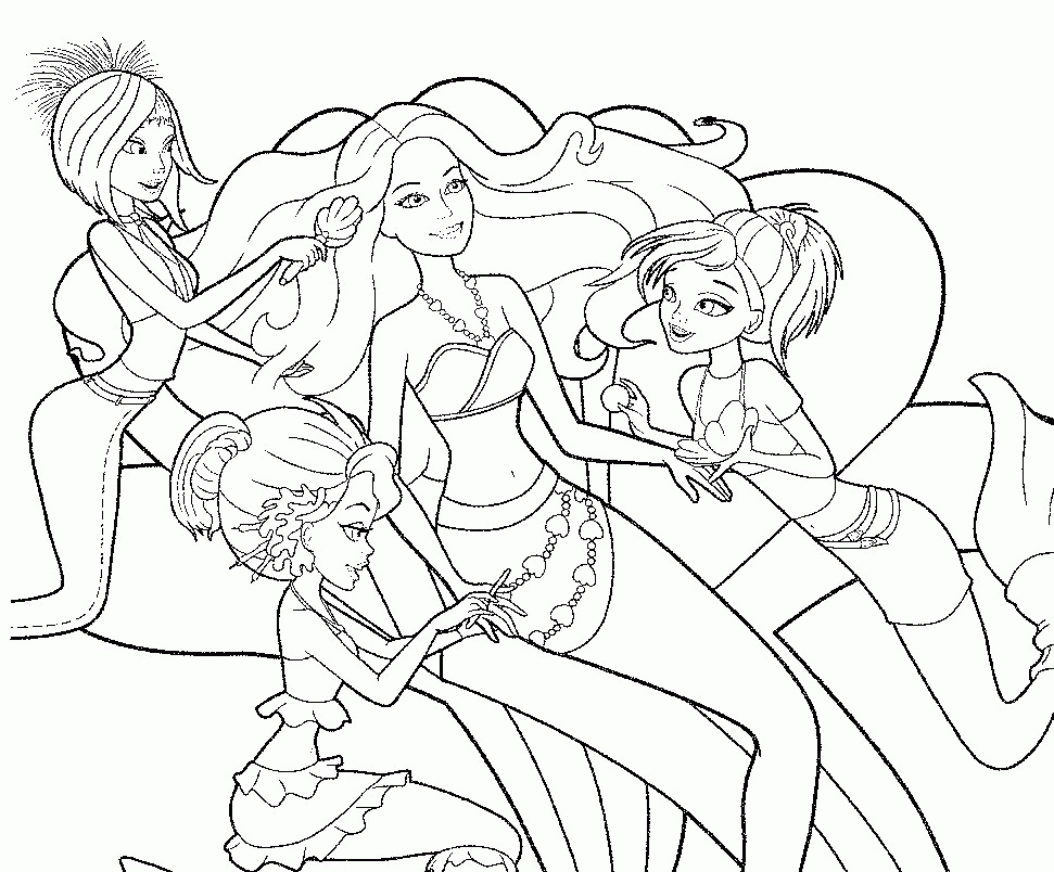 barbie girl Colouring Pages (page 3)