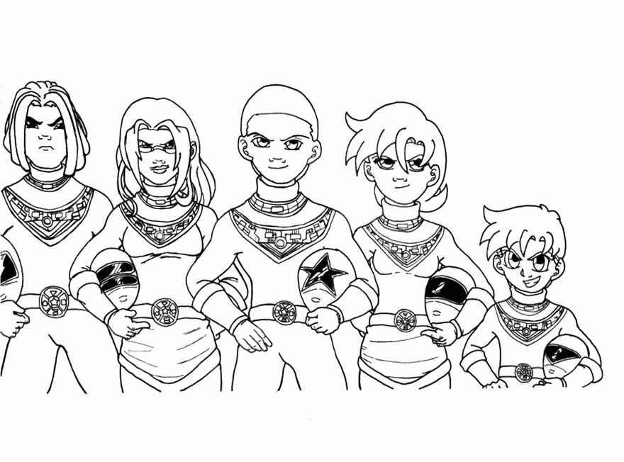 power rangers team Colouring Pages