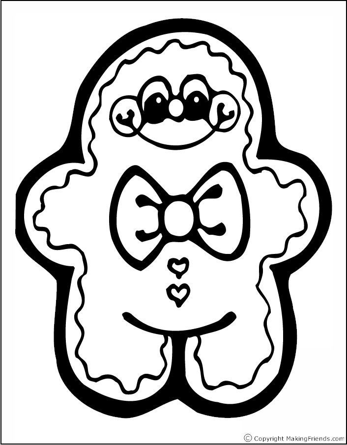 Gingerbread Man Coloring Page | Gingerbread man