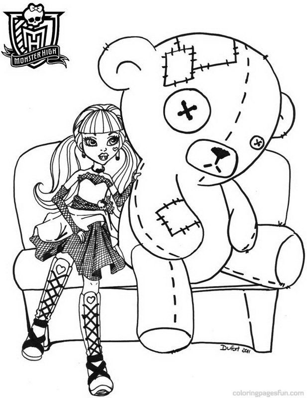Monster High Coloring Pages 34 | Things for Madison and mara | Pinter…