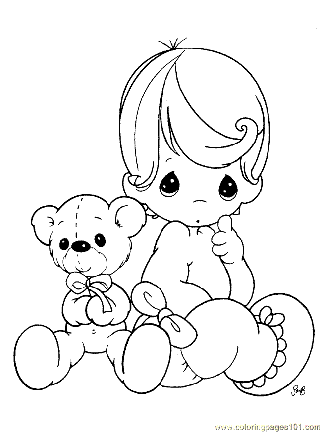 precious moments easter Colouring Pages (page 2)