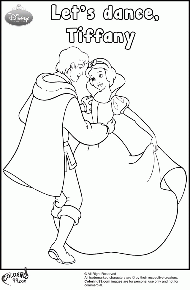 Snow White And The Prince Coloring Pages Team Colors 133993 