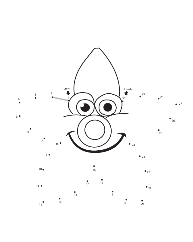 Connect the dot - Star - Free Printable Coloring Pages