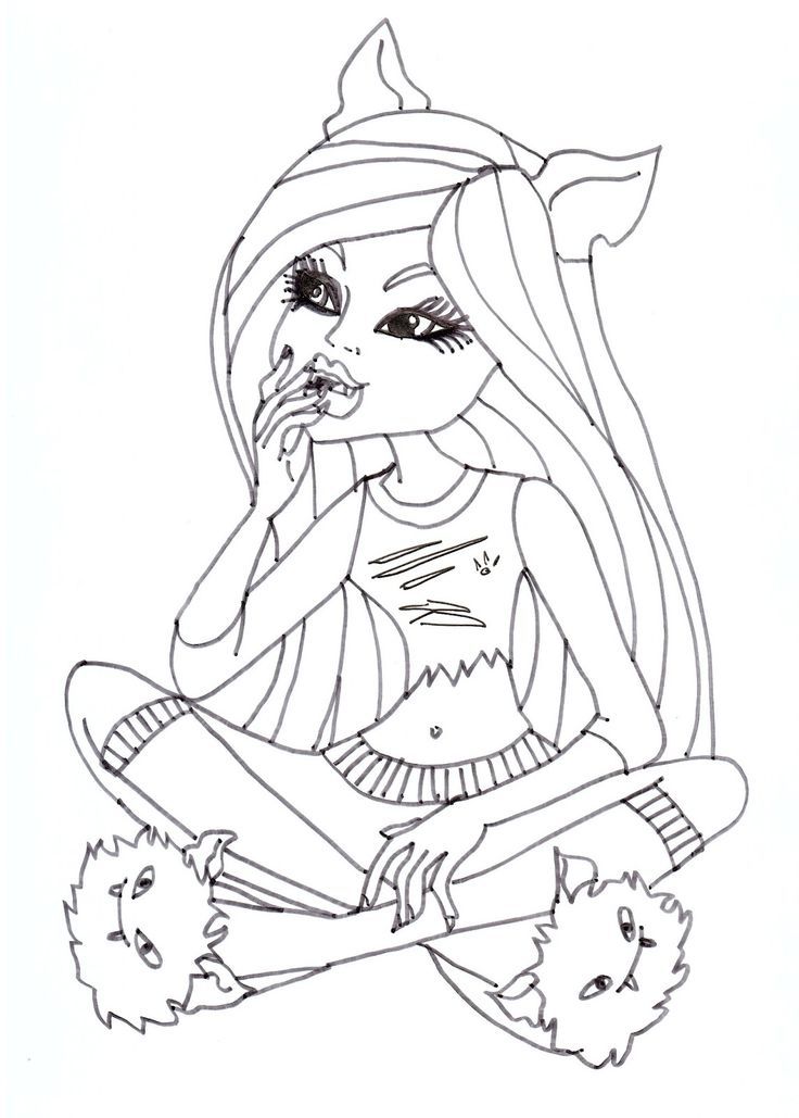 Verbazingwekkend Monster High Coloring Pages Clawdeen Wolf - Coloring Home KJ-82