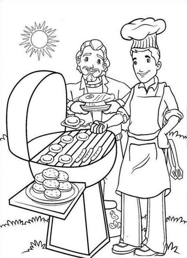 Holly Hobbie BBQ Coloring Page Coloringplus 192086 Holly Hobbie 