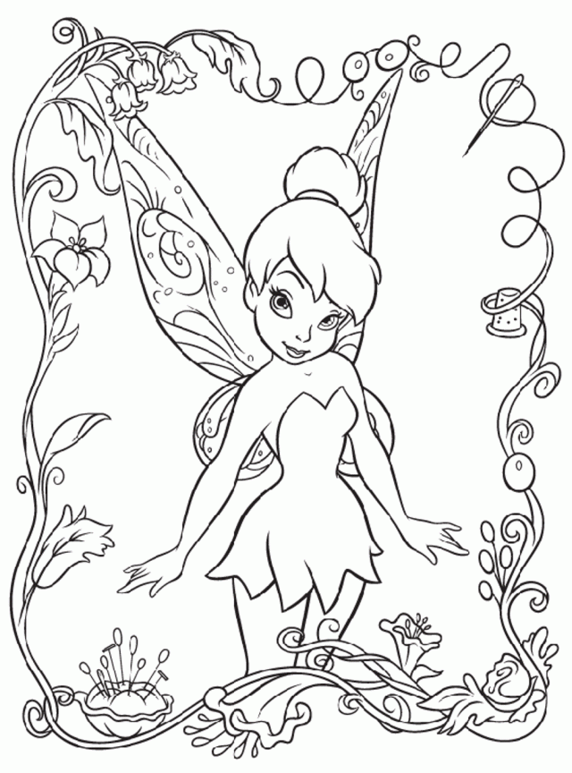 Download Cute Tinkerbell Coloring Pages Or Print Cute Tinkerbell 