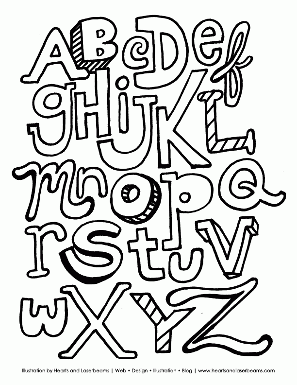 Whole Alphabet Coloring Pages : Coloring Book Area Best Source for 