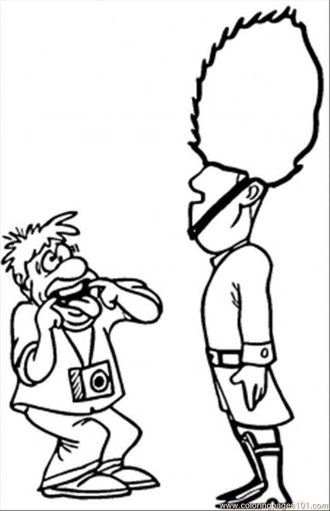 Coloring Pages Tourist And Guard (Countries > Great Britain 
