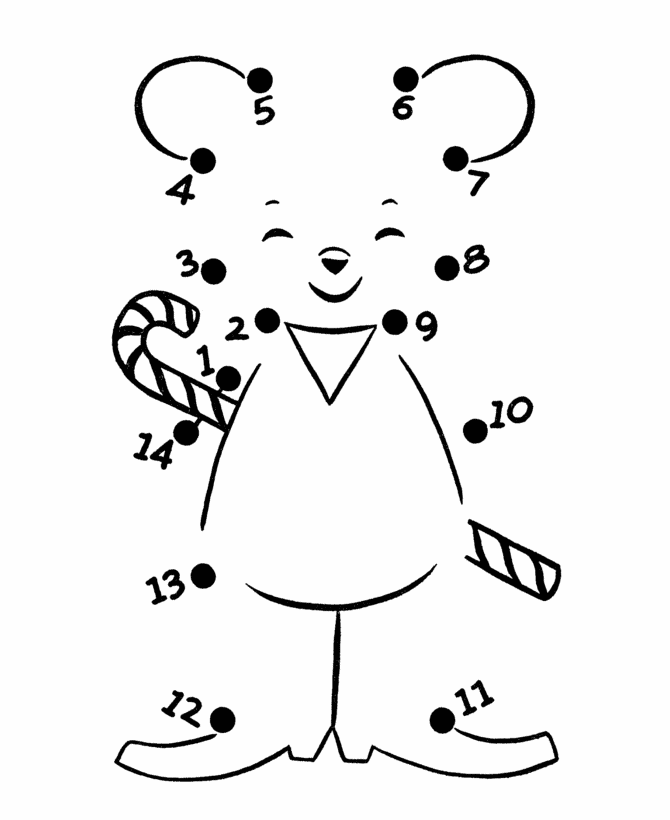 mouse dot to dot Colouring Pages