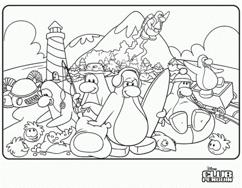 Coloring Pages Club Penguin - Kids Colouring Pages