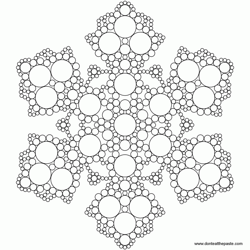 Don't Eat the Paste: Snowflake Mandala to Color