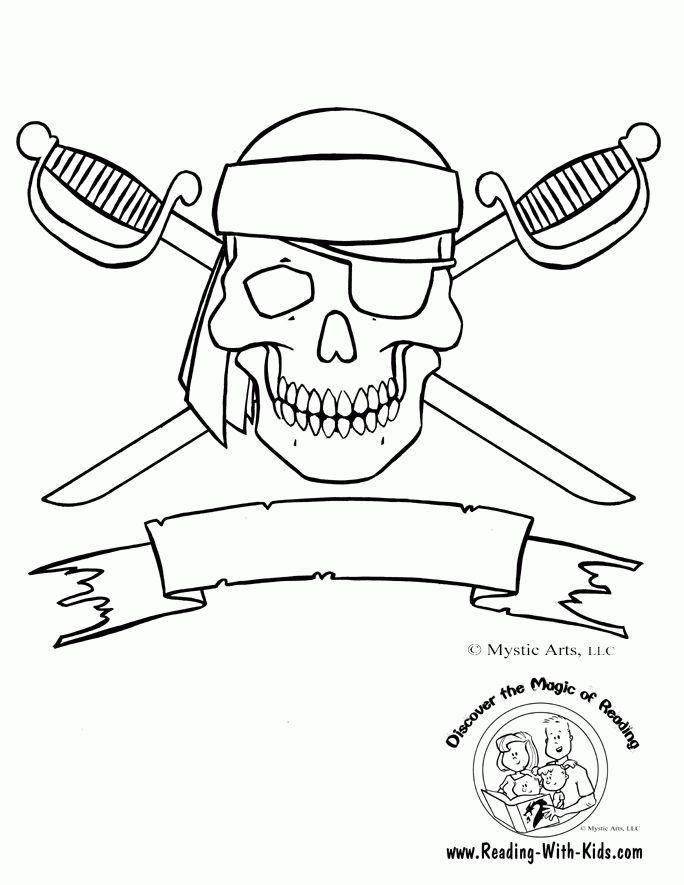 Skull And Crossbones Coloring Pages - Free Printable Coloring 