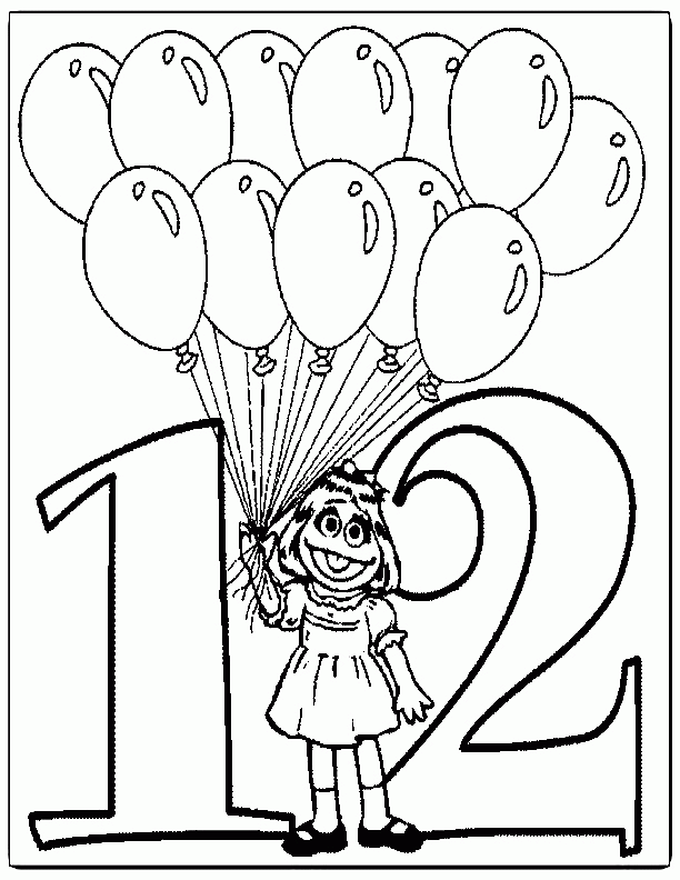 sesame street numbers coloring pages free
