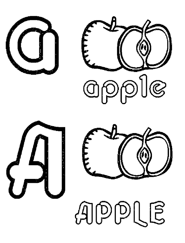 Copy And Color Apple Coloring Book