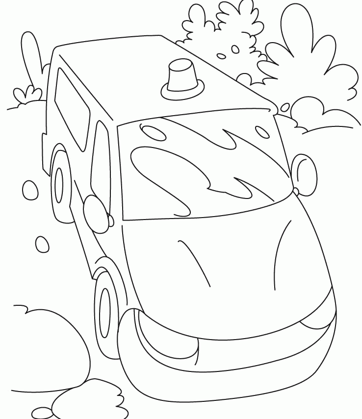Police Car : Two Police With Car Coloring Page, Two Police Patrol 