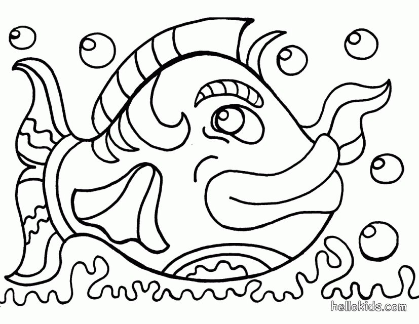 Printable Fish Coloring Pages Printable Bass Fish Coloring Pages 