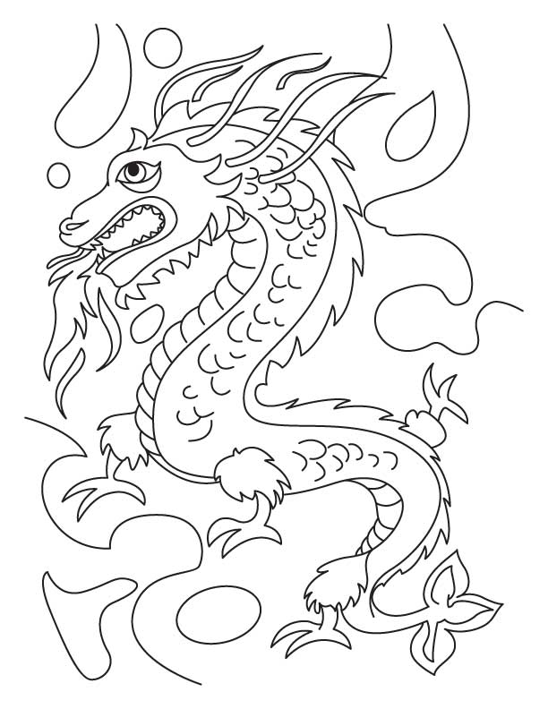 Chinese dragon coloring pages, Kids Coloring pages, Free Printable 