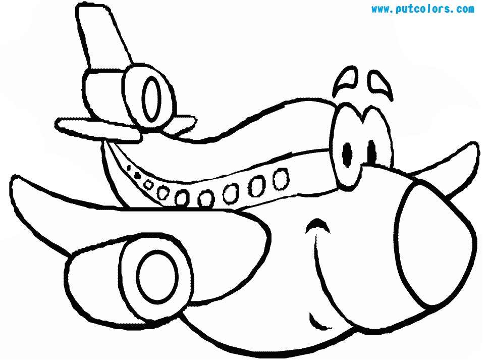 Airplane Funny PreSchools Coloring Pages