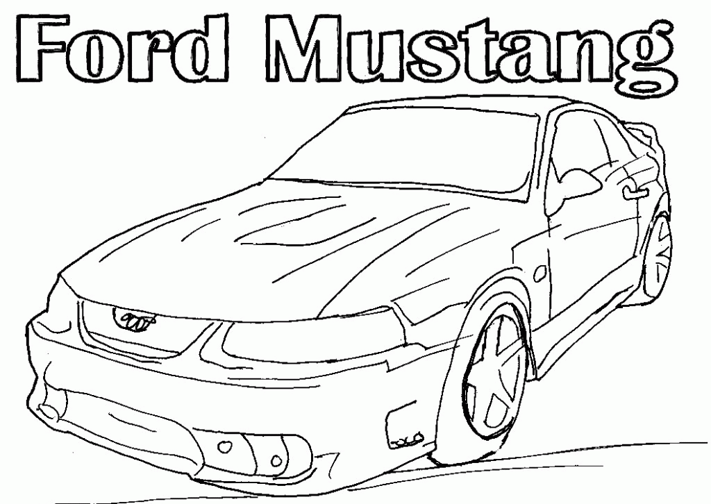 Car Coloring Ford Cars Free Sheets Mustangs Creativity Car 