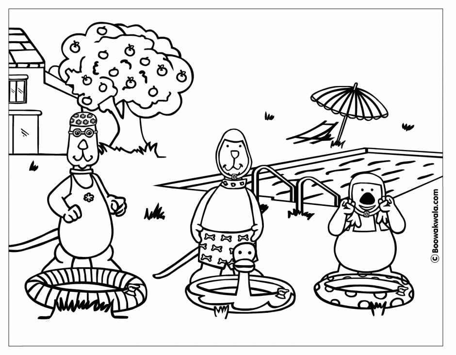 Printable Coloring Pages Fishing Bear Kids Id 66619 199706 