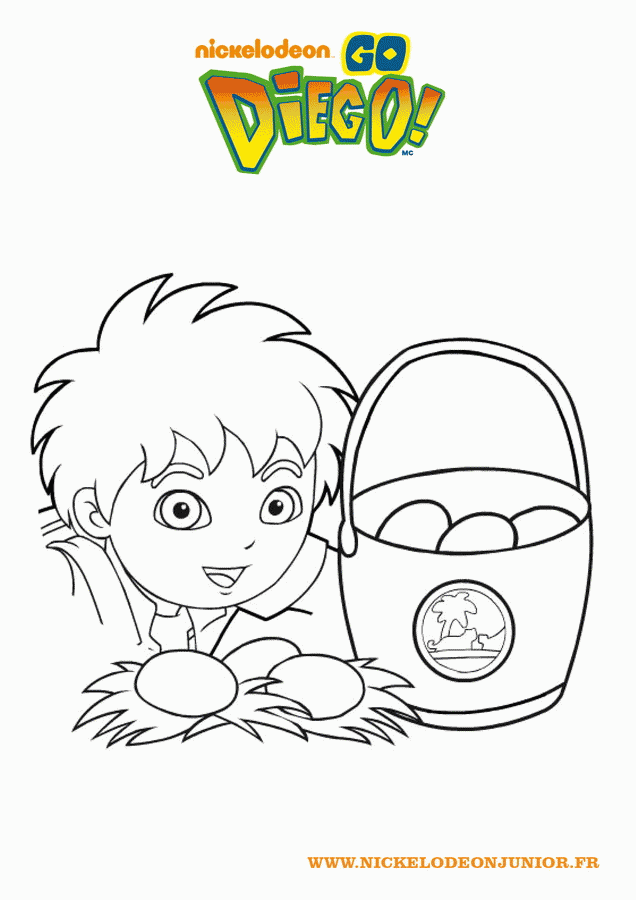 Free Coloring Go Diego Go