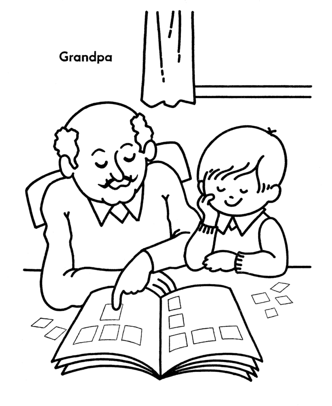 Grandparents Coloring Page Coloring Home