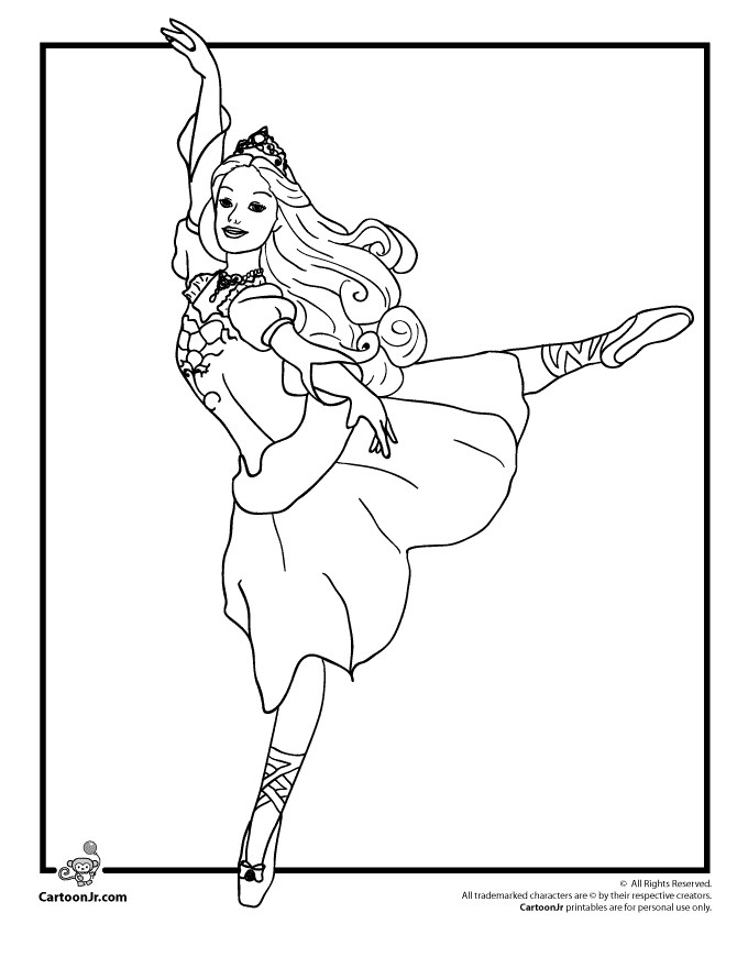 Dancing and Singing Barbie Coloring Pages