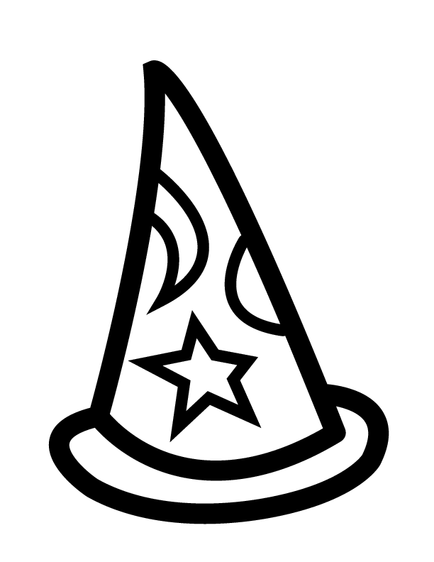 Wizard Hat Colouring Pages