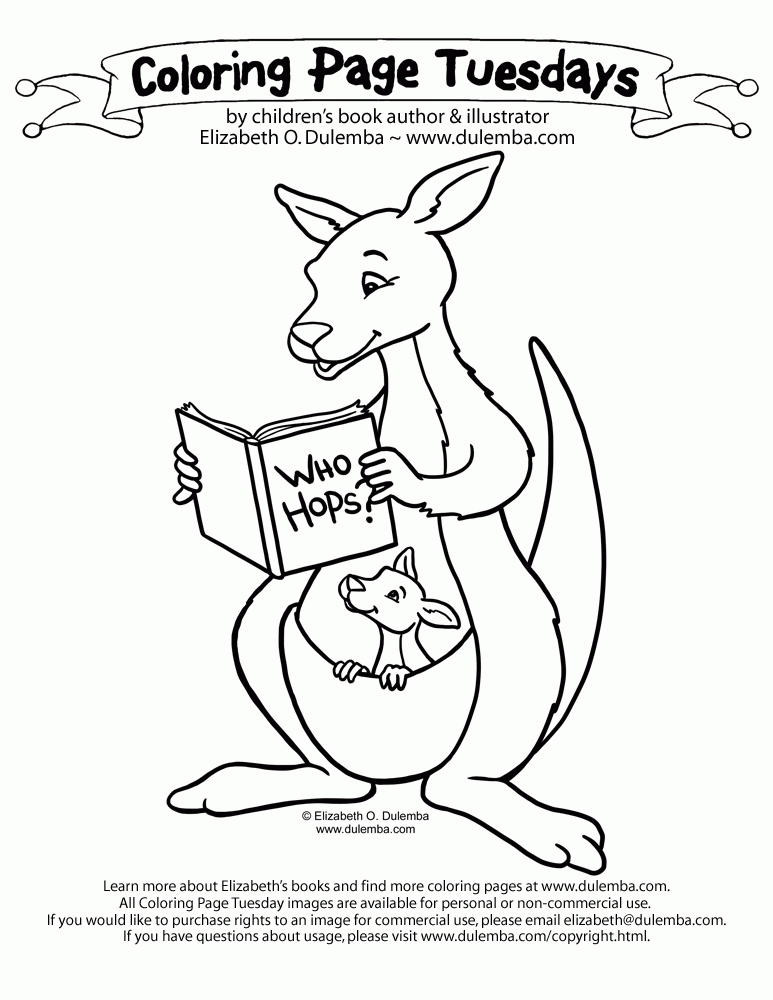 Coloring Pages Of Kangaroos | Best Coloring Pages