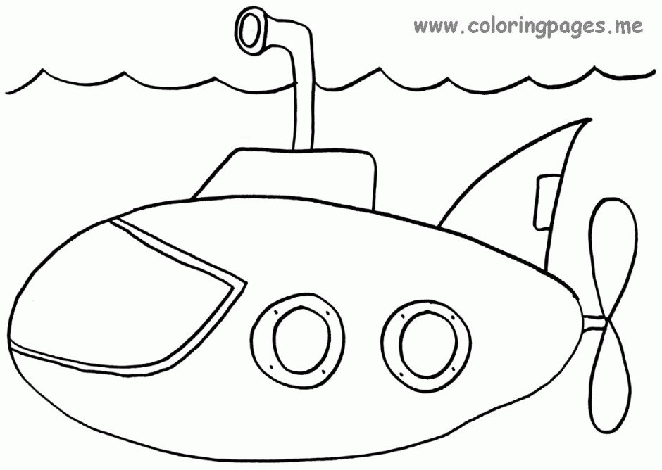 Submarine Transportation Coloring Pages For Kids Printable Free ...