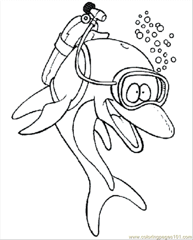 Coloring Pages Dolphin Coloring Page 06 (Mammals > Dolphin) - free 